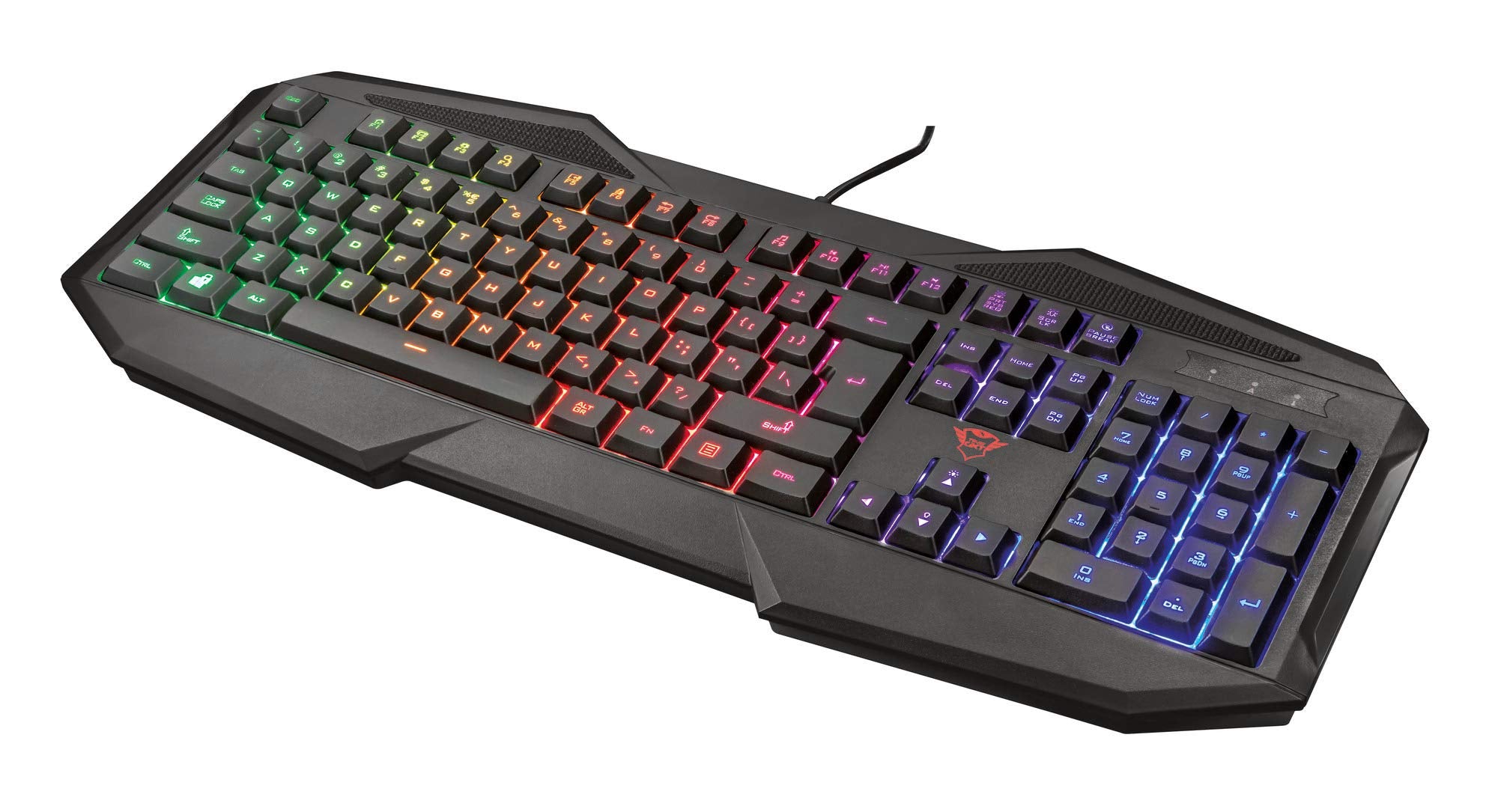 Trust Gaming GXT 830-RW Avonn Clavier de jeu, disposition QWERTY espagnole, éclairage LED, 12 touches multimédia, clavier filaire pour Windows, PC, ordinateur, ordinateur portable – Noir Trust Gaming GXT 830-RW Avonn Clavier de jeu, disposition QWERTY espagnole, éclairage LED, 12 touches multimédia, clavier filaire pour Windows, PC, ordinateur, ordinateur portable – Noir